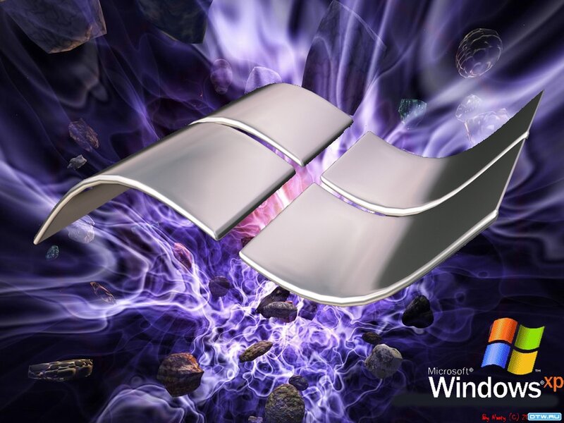 Windows Logo in Space — Purple, Dramatic