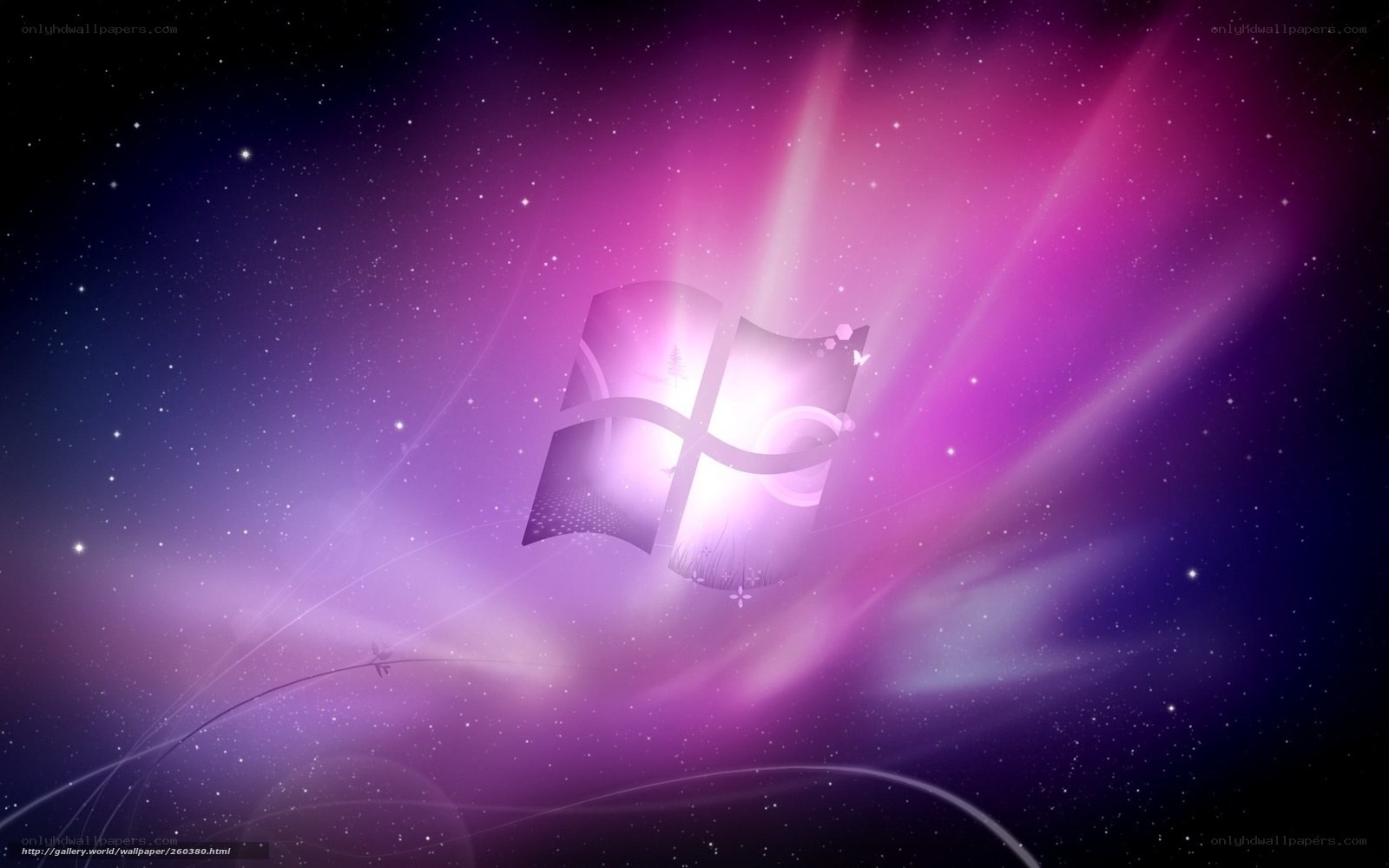 Windows logo in space