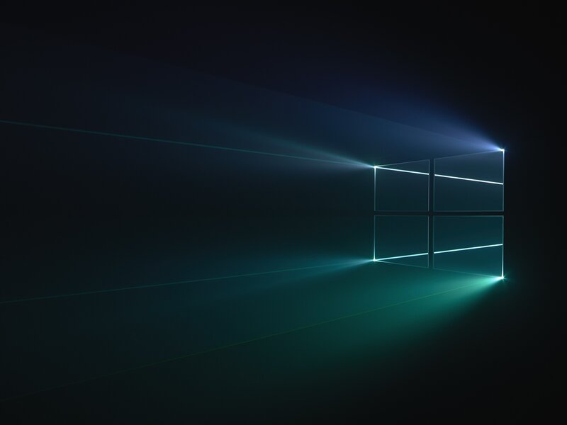 Windows Logo Light Beam — Black