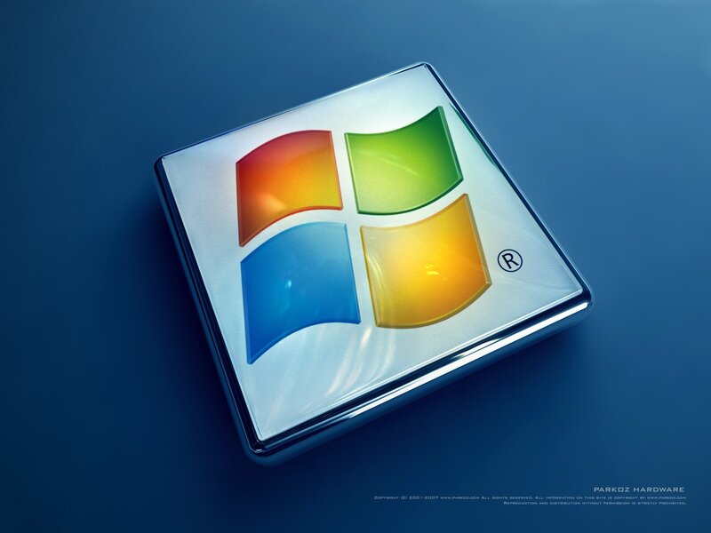 Windows logo on a blue background