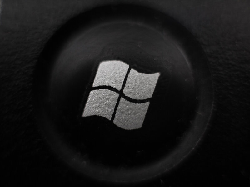 Windows logo on a button