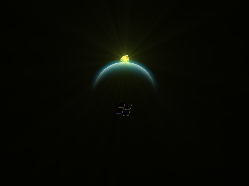 Windows logo on a glowing sphere