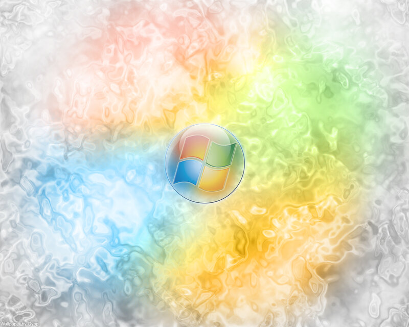 Windows Logo on Abstract Background — Blue, Calm