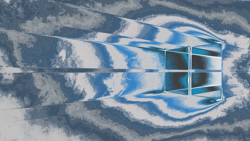 Windows Logo on Abstract Background — Blue, Modern