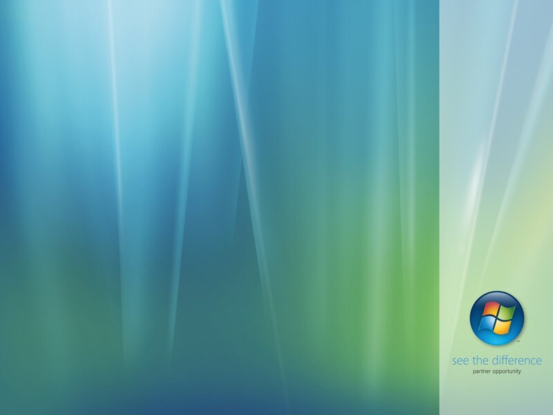 Windows Logo on Abstract Background — Blue, Serene, Text