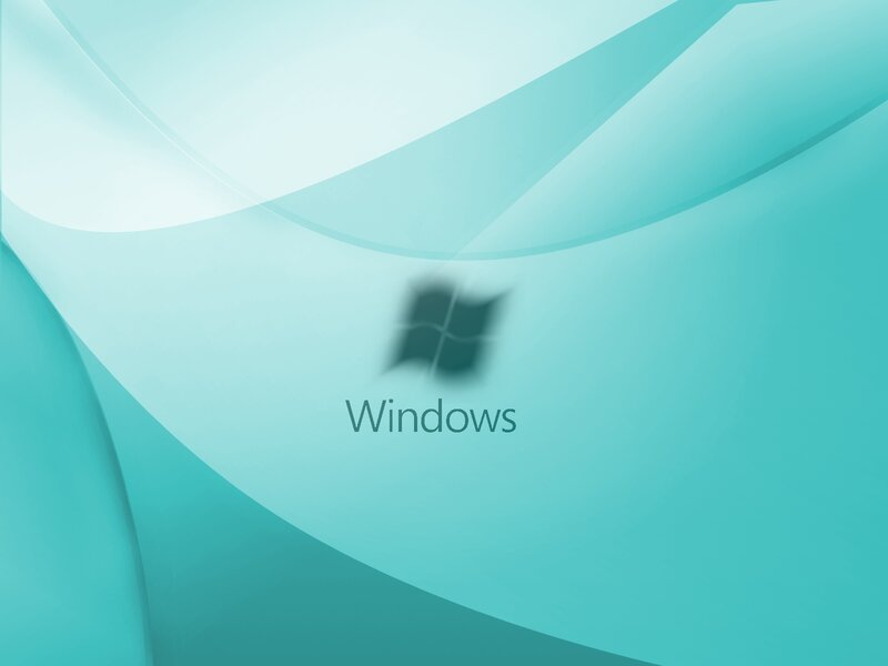 Windows Logo on Abstract Background — Cyan