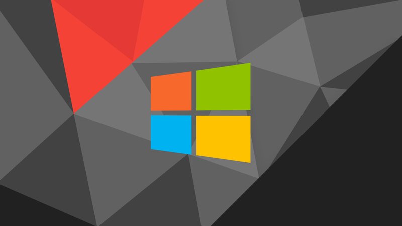 Windows Logo on Abstract Background — Gray