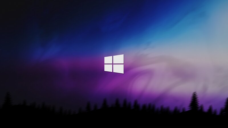Windows Logo on Aurora