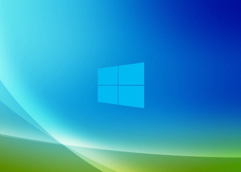 Windows Logo on Background — Blue