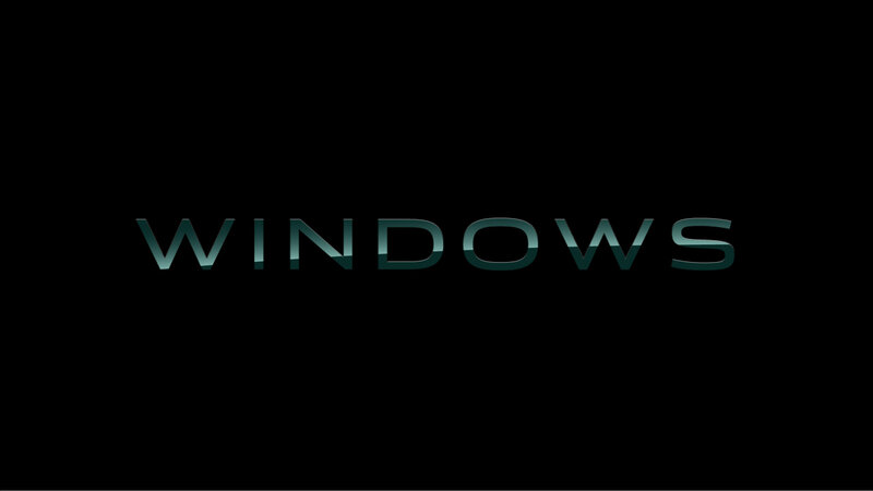 Windows logo on black background