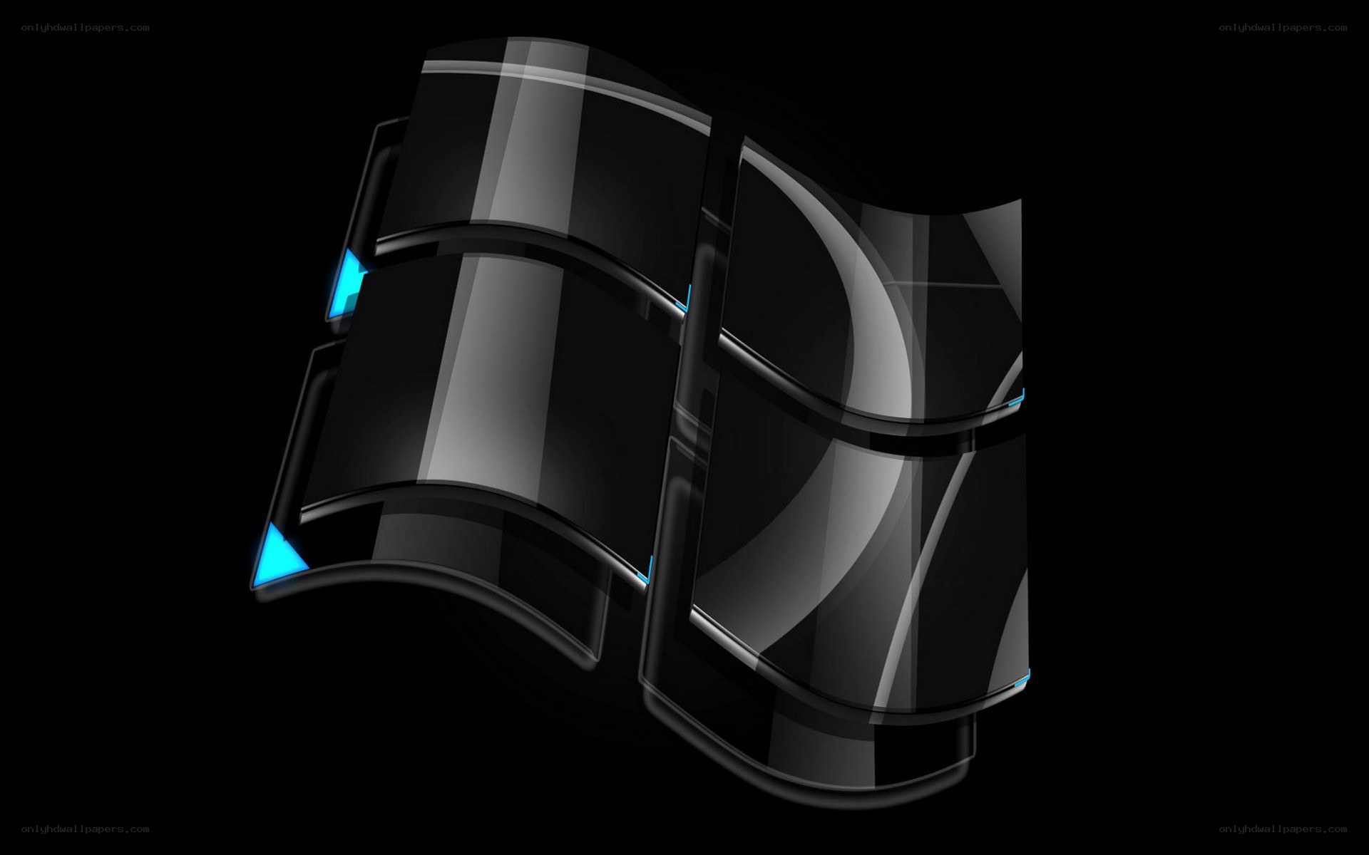Windows logo on black background