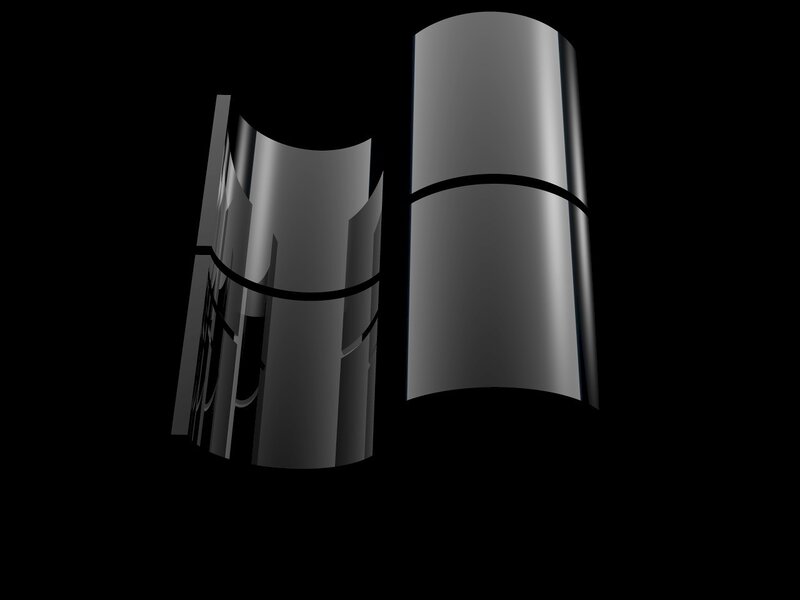 Windows logo on black background