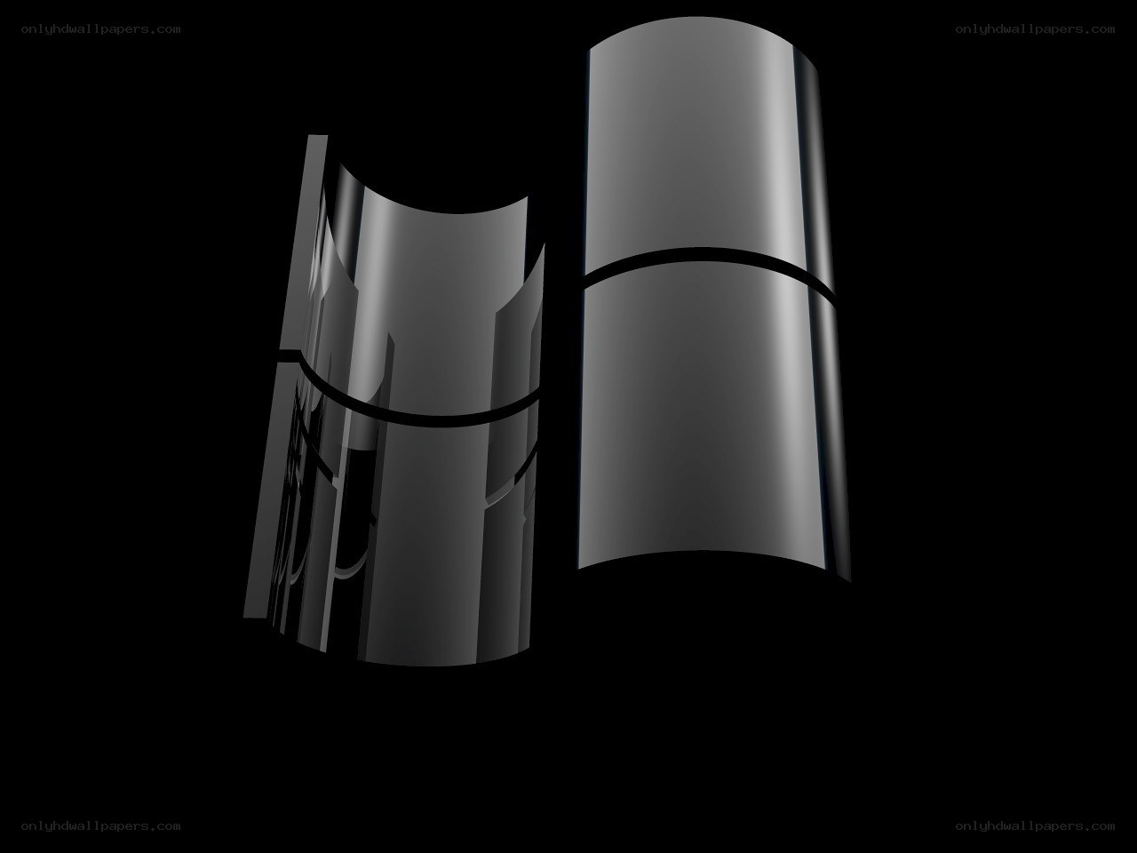 Windows logo on black background