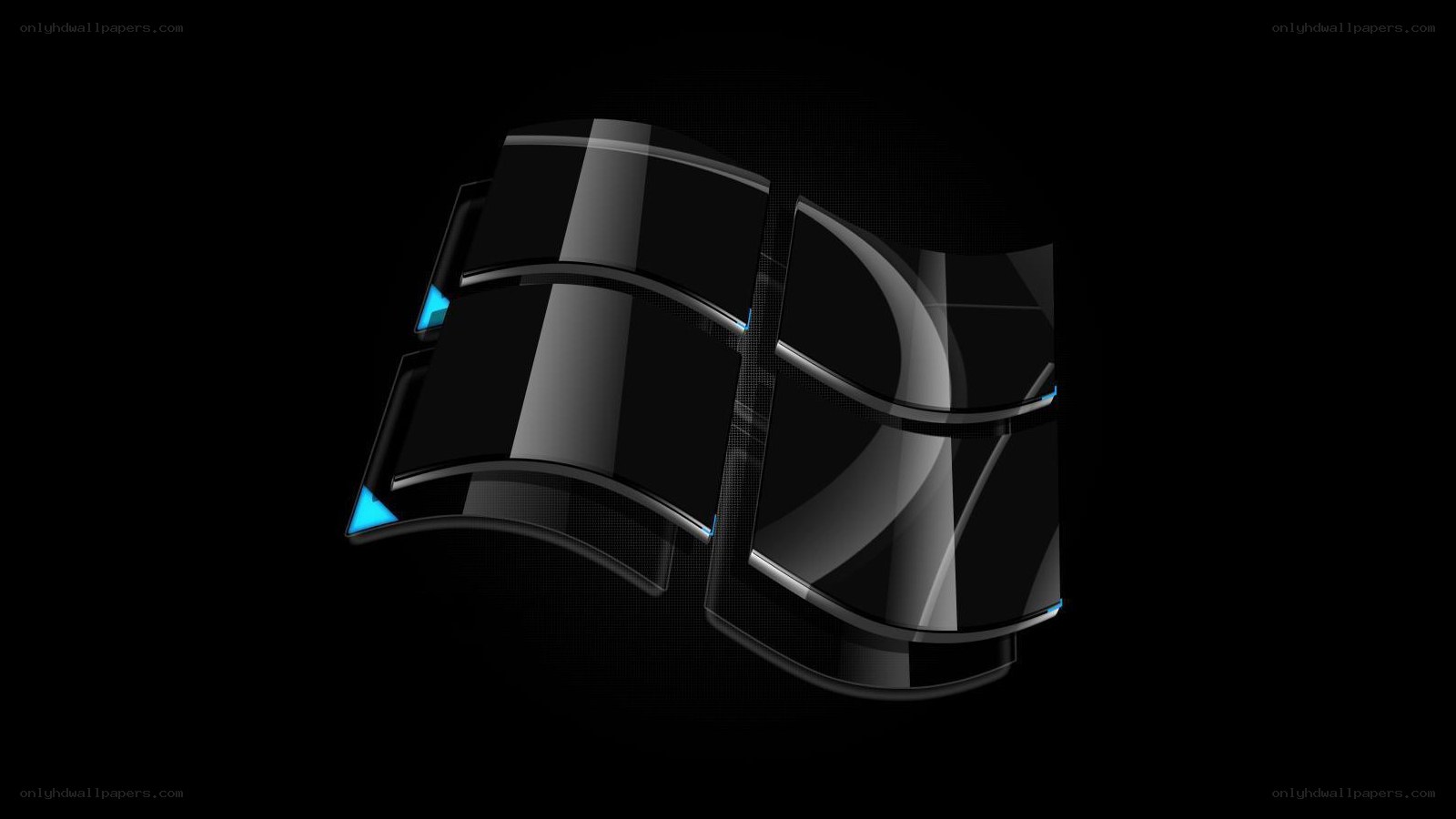 Windows logo on black background