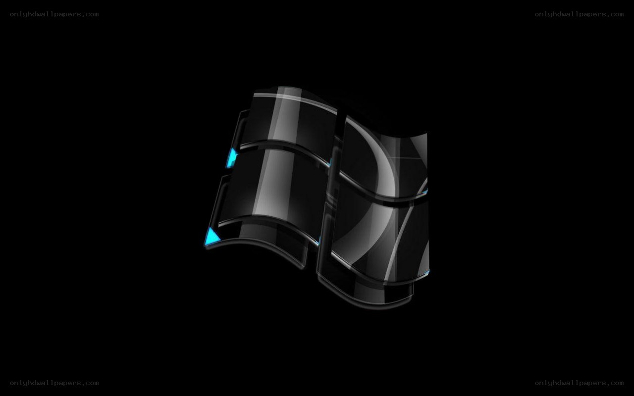 Windows logo on black background