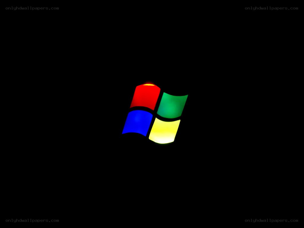 Windows logo on black background