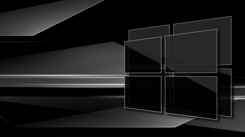 Windows Logo on Black Background — Minimalist