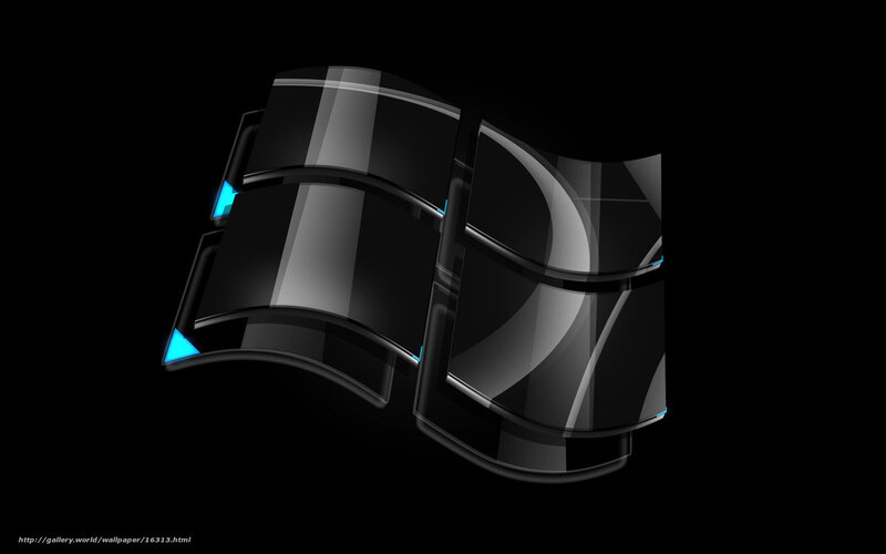 Windows logo on black background