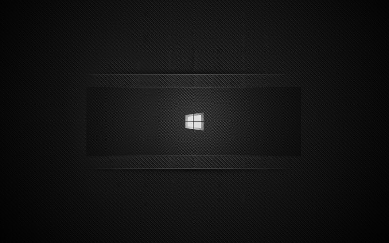 Windows Logo on Black — Dark, Minimalist