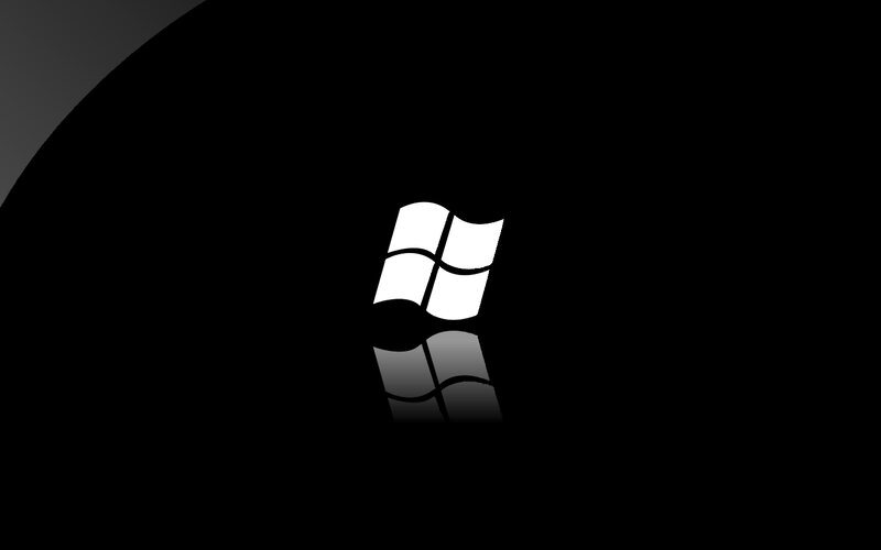 Windows Logo on Black — Dark