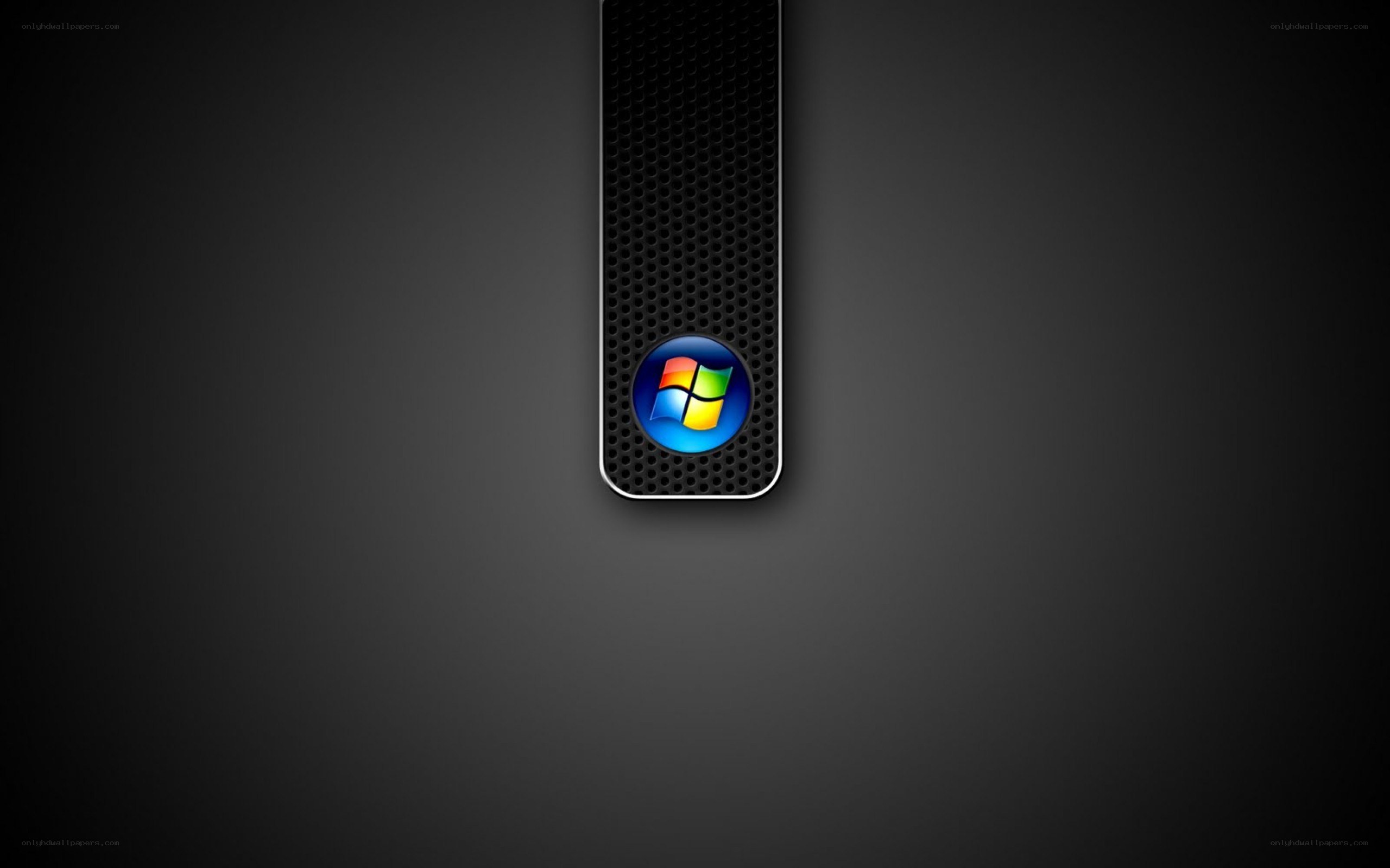 Windows logo on black grille