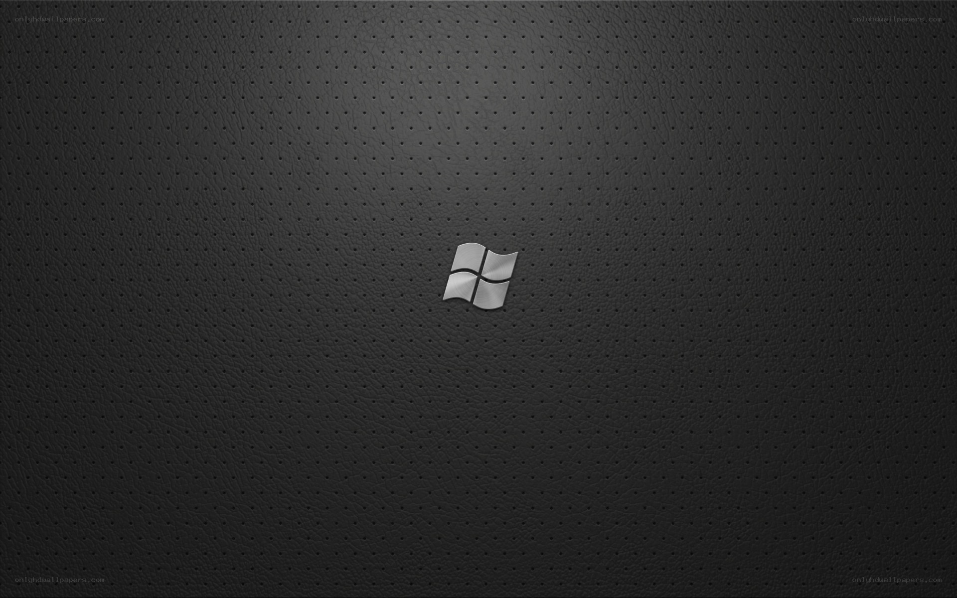 Windows logo on black leather