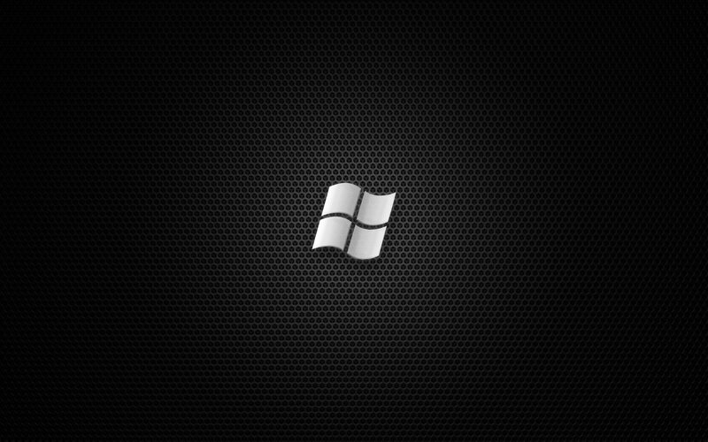 Windows logo on black mesh