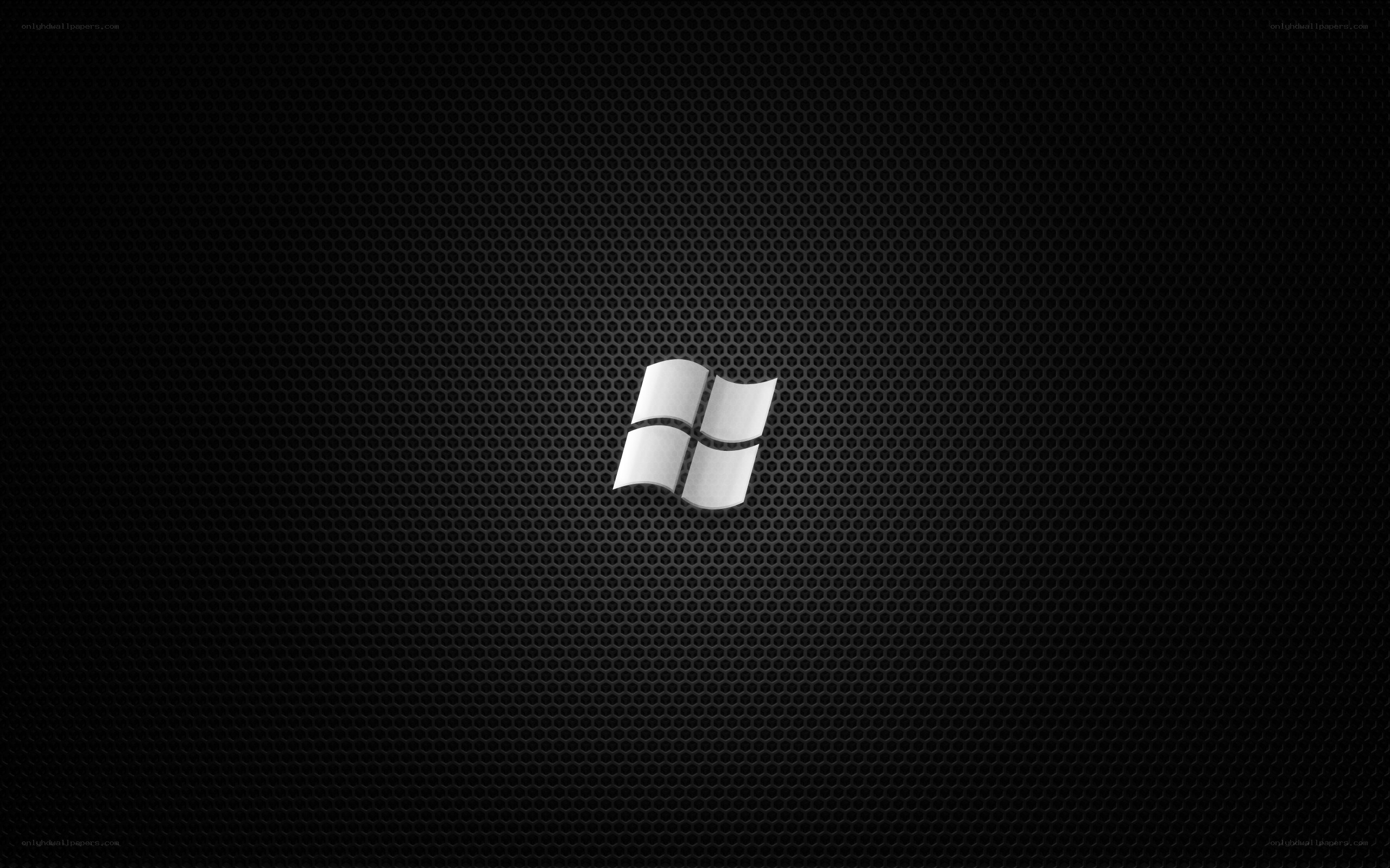 Windows logo on black mesh
