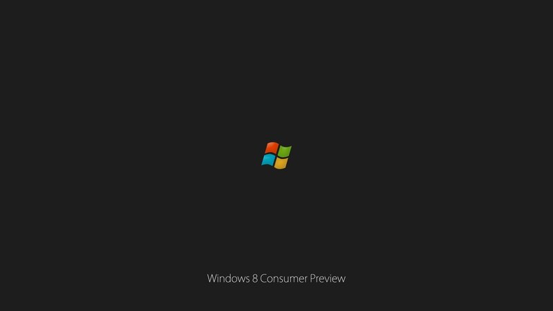 Windows Logo on Black — Minimalist, Digital Art, Text, White