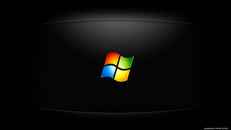 Windows Logo on Black — Minimalist, Digital Art