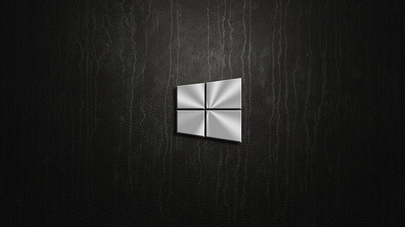 Windows Logo on Black Surface