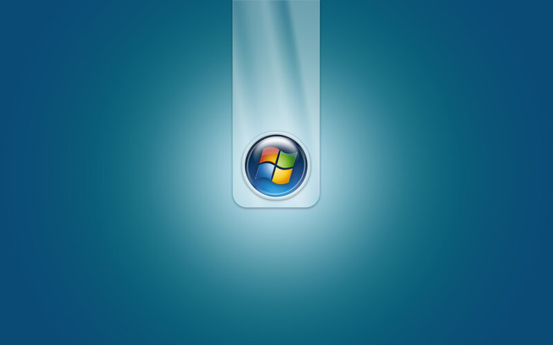 Windows logo on blue background