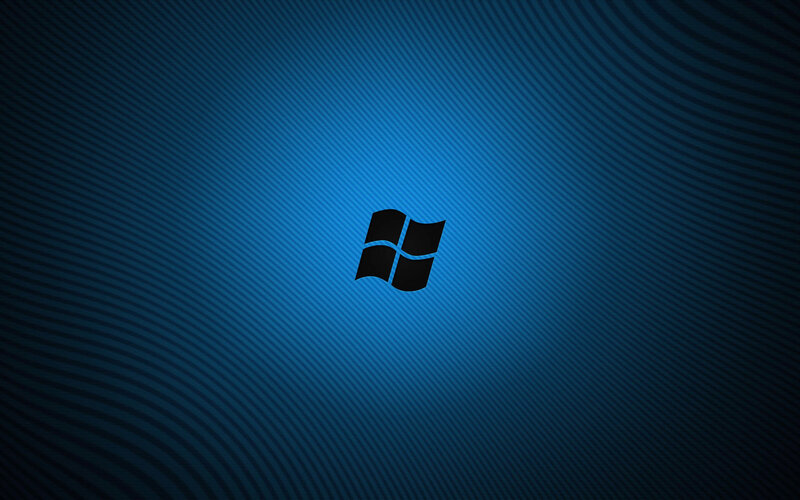 Windows logo on blue background