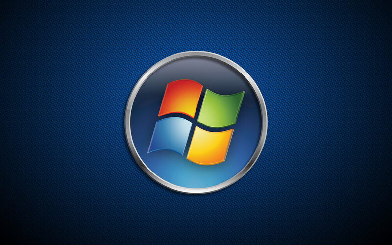 Windows logo on blue background