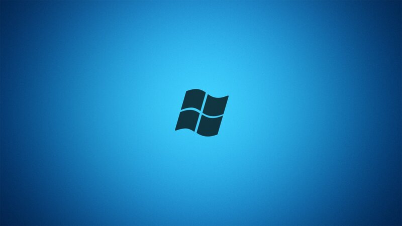 Windows logo on blue background