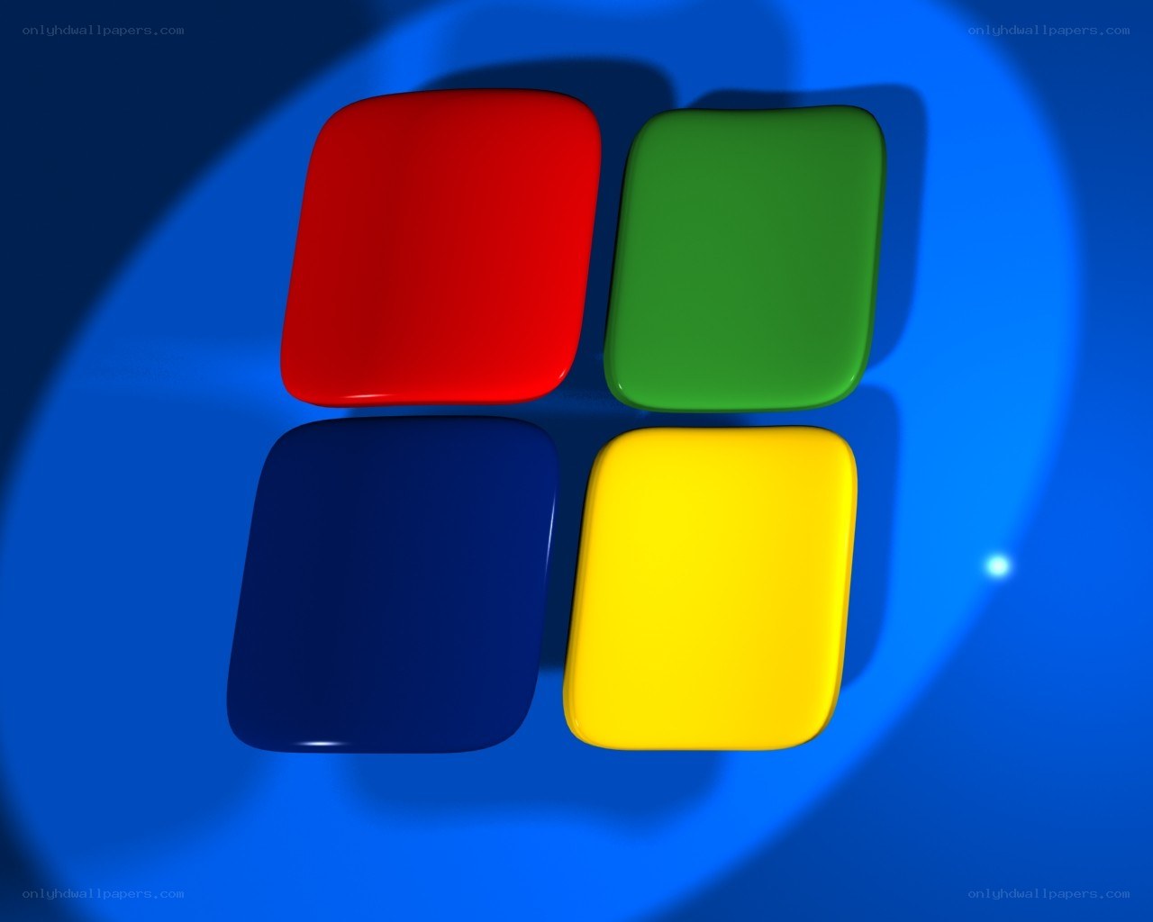 Windows logo on blue background