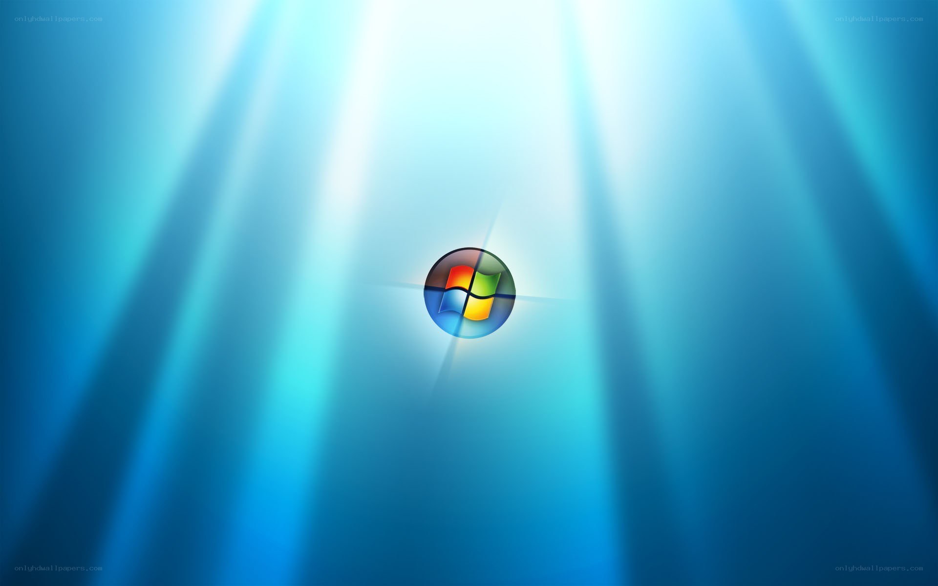 Windows logo on blue background