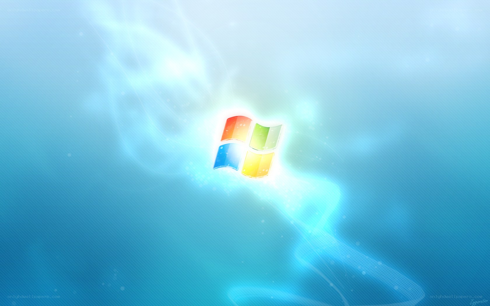 Windows logo on blue background