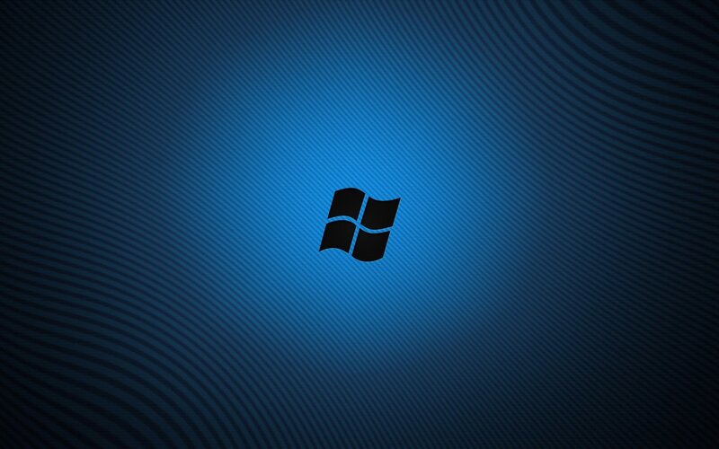 Windows logo on blue background