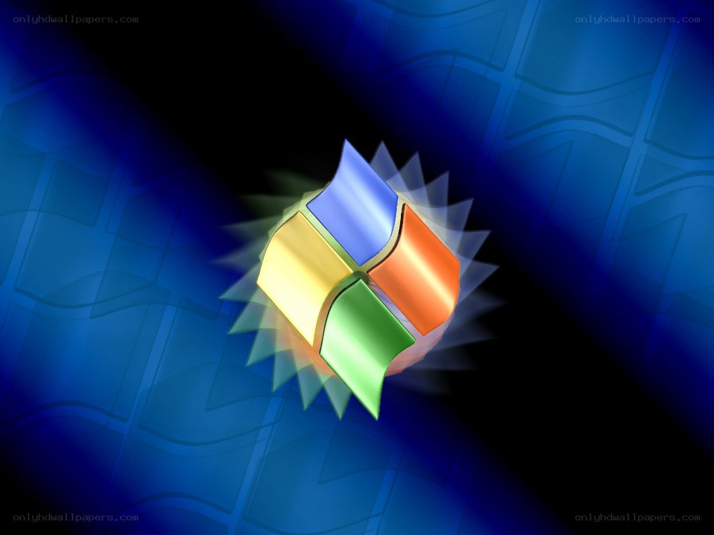 Windows logo on blue background