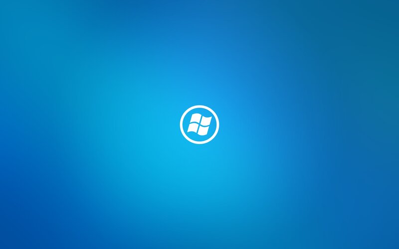 Windows logo on blue background