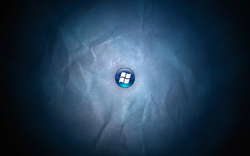 Windows logo on blue background