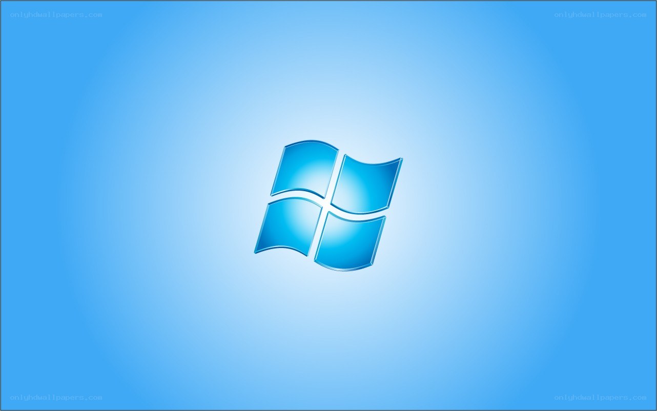 Windows logo on blue background