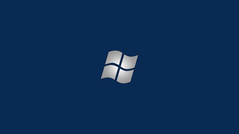 Windows logo on blue background