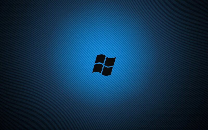 Windows logo on blue background