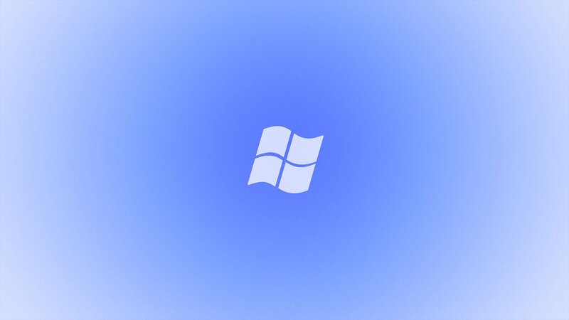 Windows logo on blue background
