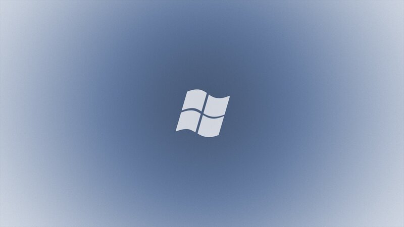 Windows logo on blue background