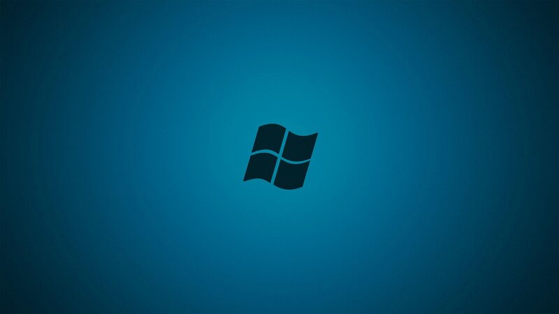 Windows logo on blue background