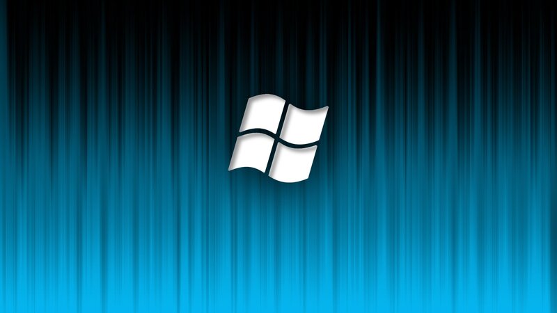 Windows logo on blue background