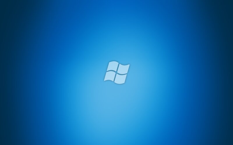 Windows logo on blue background